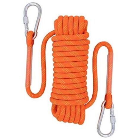Cuerda de seguridad trenzada de nailon de 10 m, resistente al desgarro, para montañismo y rescate, diámetro de 10 mm, ideal para senderismo.