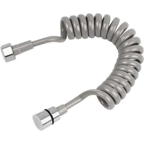 Manguera de ducha telescópica, manguera de resorte para baño de 2 metros, manguera en espiral de acero inoxidable, manguera larga para rociador, grifo de bidé para inodoro (1/4)