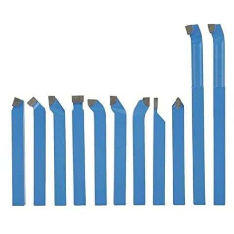 Juego de 11 brocas para torno, cortador de carburo, juego de herramientas de torneado, juego de fresado de soldadura para torno de metal.