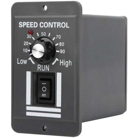 Controlador de velocidad de motor eléctrico con escobillas de CC de 12-60 V y 20 A, regulador de velocidad de avance/retroceso. (1/4)