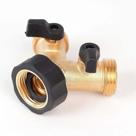 Divisor en Y de 2 vías ZVD para Zulaufschläuche, 3/4", para conectar 2 dispositivos (1/4)