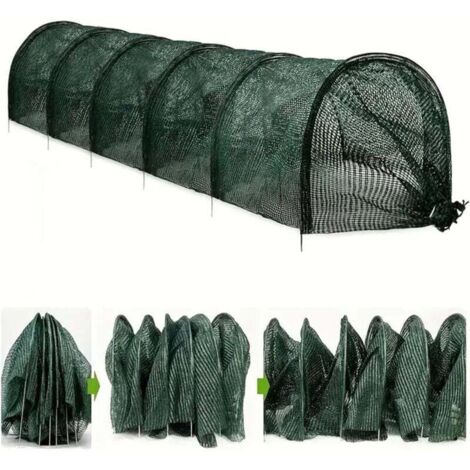 Túnel de cultivo plegable ZVD, malla reutilizable para invernadero, ideal para cubrir huertos, verduras y tomates, contra plagas y aves, verde, 3 m