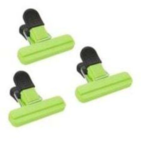 Clips para bolsas de alimentos, paquete de 3, para sellar alimentos, para envasar dulces y snacks en la cocina. (1/3)