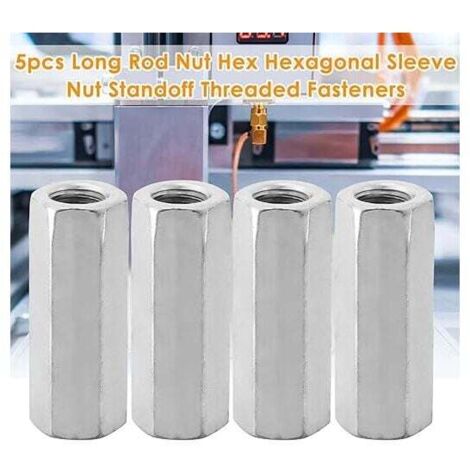PATIKIL M8x35mm Hexagonal Tapón Tornillo, 3 Juego Cilíndrico Hueco Perno Tuerca Kit Lámpara Roscado Tornillos Pasante Agujero Sujetadores, 304 Inoxidable Acero
