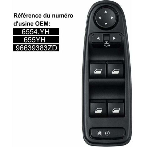 Mando elevalunas C4 Picasso 6554.YH Botón de control del elevalunas para Citroën C4 Grand Picasso