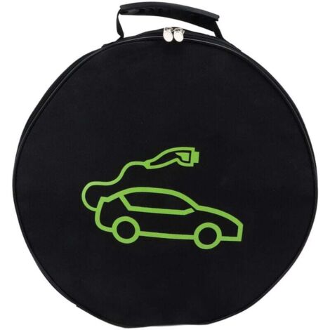 Bolsa para cables EV. Bolsa de transporte para cables de carga de vehículos eléctricos (tipo 2 y tipo 1) y organizador para todo tipo de cables y extensiones (poliéster 600D). (1/4)