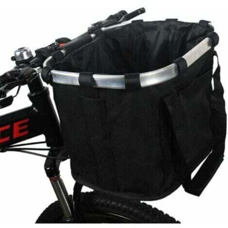 Cesta para bicicleta ZVD para perros, plegable, extraíble, con manillar de bicicleta ajustable, de liberación rápida y fácil de instalar.