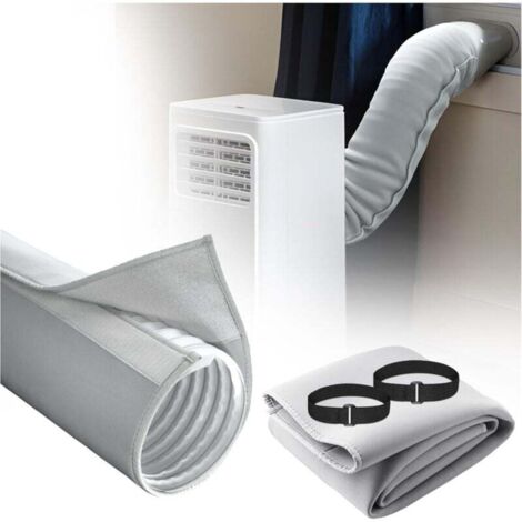 Protector de manguera de aire acondicionado ZVD-59 pulgadas, tubo de aire acondicionado, cubierta universal aislante y antipolvo para mangueras de escape de aire acondicionado móviles de 5'' y 5,9'' d (1/4)