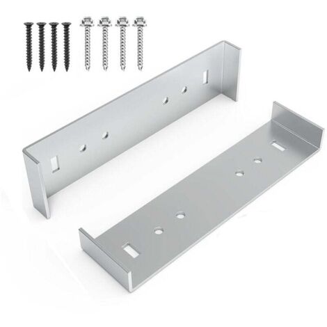 Soporte de montaje para buzón de metal con base de 20,3 cm de ancho, accesorios para buzón, aluminio resistente con 8 tornillos, accesorios para buzón de metal (1/4)