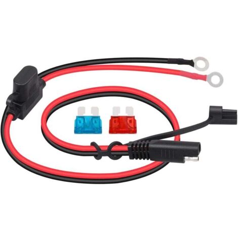 Conector ZVD-SAE para cargador de batería de motocicleta - Cable de carga SAE - Conecta rápidamente el enchufe al terminal de 12 V - Adecuado para cargar motocicletas, tractores, automóviles, etc. (1/4)