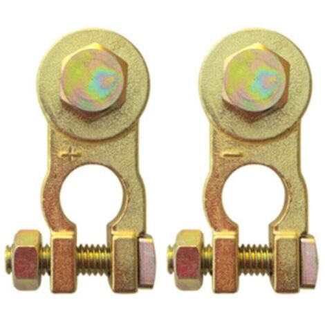 Terminal de batería ZVD-2, terminal sólido para batería de automóvil, conector de batería M10, terminales de batería + más y - menos, conector de batería para batería de automóvil (1/4)