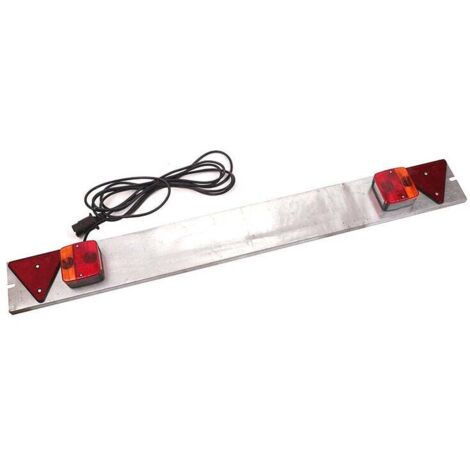 Placa de iluminación metálica para remolque ZVD de 1 m con fuente de alimentación de 4 m, 7 pines