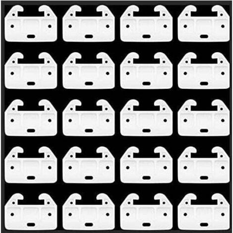Guías de plástico para cajones ZVD, repuestos para muebles, longitud 58 x 41 mm, paquete de 10, color blanco (1/4)