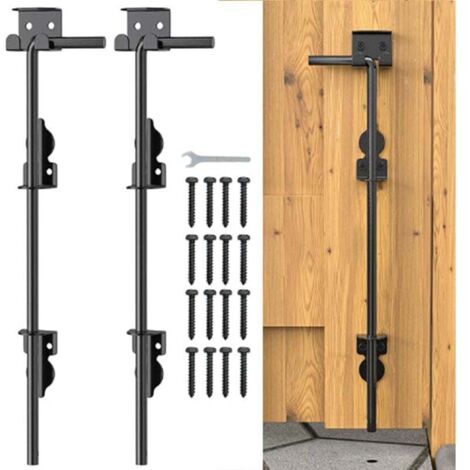 ZVD - Barra de dominadas de ratán de 45 cm, resistente, para valla de madera, puerta de metal, tope para madera, PVC, vinilo y metal (paquete de 2)