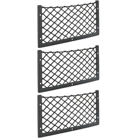 Red de almacenamiento para coche (3 unidades, 36 x 18 cm), alta elasticidad, para equipaje y revistas, T4, T5 y T6, para furgonetas, caravanas, autocaravanas y camiones. (1/4)