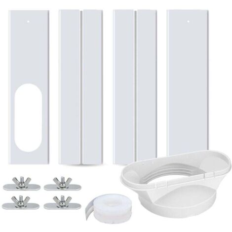 Kit de ventana para aire acondicionado portátil, sello de ventana ajustable para ventilación de ventana deslizable, placa de sello de ventana ajustable, placa de kit deslizable
