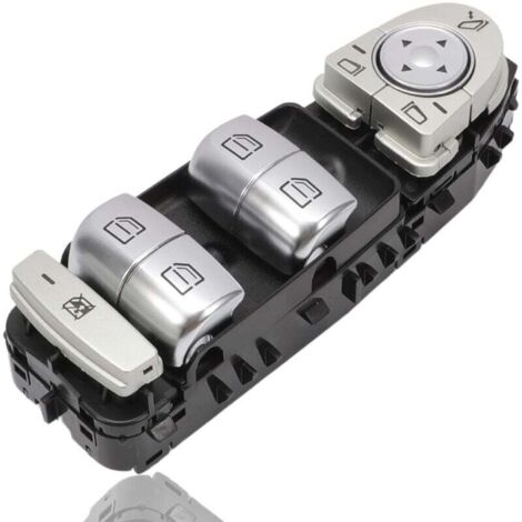 Interruptor de elevalunas eléctrico compatible con Mercedes Clase C W205 AMG S205 GLC X253 Clase A Botón de ventana del lado del conductor 2229056800 2059056811 (1/4)
