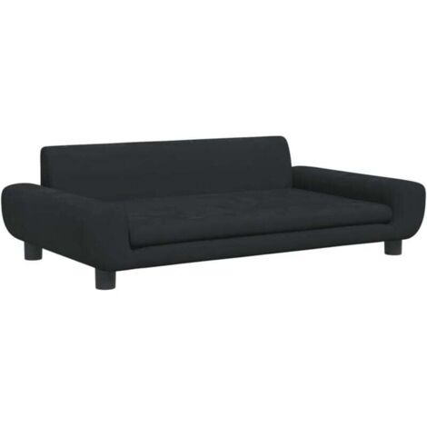 ZVD- Sofá infantil negro 100x54x33 cm Terciopelo (1/4)