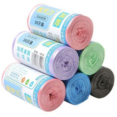 Bolsas de basura pequeñas ZVD de 2 galones, ecológicas y desechables, para coche y baño. (1/4)