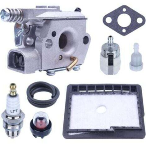 Kit de carburador ZVD para motosierra ECHO CS3000, CS3400, CS3450 y CS300. Incluye filtro de aire, junta, filtro de combustible y manguera. (1/4)