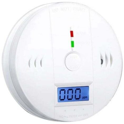 Detector de gas de monóxido de carbono ZVD, alarma de CO2 a batería con pantalla LCD y aviso de voz.