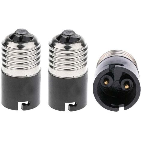 Adaptador ZVD - Convertidor de bombillas FINELED E27 a B22, convertidor de casquillo de bayoneta E27 Edison a B22 (paquete de 3)