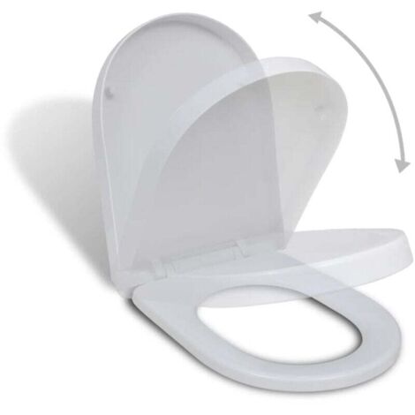 Asiento de inodoro ZVD de cierre suave cuadrado blanco - The Living Store (1/4)