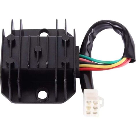 Regulador y rectificador de voltaje de 12 V CA ZVD-5, repuesto para CG 125 cc, 200 cc, 250 cc, GY6 125 cc, 150 cc, 200 cc, 250 cc, Taotao, Lifan, scooter, ATV, cuatriciclo, motocross, karts y ciclomot (1/4)