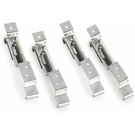 ZVD - 4 piezas de soporte para matrícula de coche, abrazadera para matrícula de remolque, par de soportes de matrícula, resorte de acero inoxidable