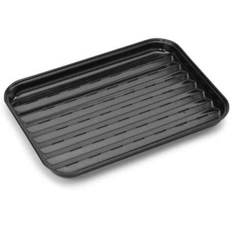 Bandeja de parrilla esmaltada reutilizable, accesorios para parrilla, 34,5 x 23 cm (1/3)