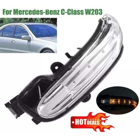 Intermitente LED impermeable para espejo retrovisor derecho de Mercedes-Benz Clase C W203 de 4 puertas (2004-2007), A2038201621