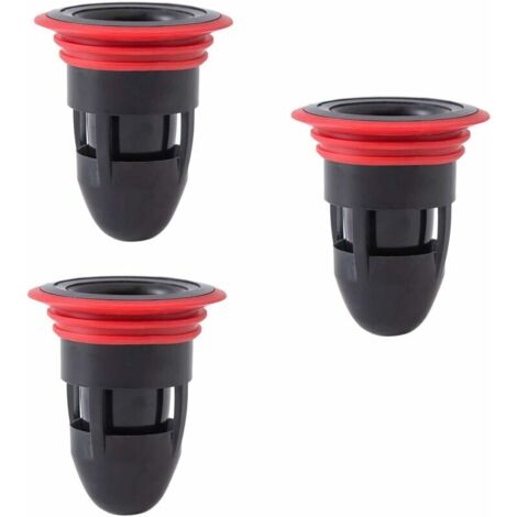 Scarico a pavimento antiodore per doccia, senza filtro, deodorante, anti-intasamento, anti-ritorno, scarico a pavimento per bagno e cucina (2 pezzi (nero)) (1/5)