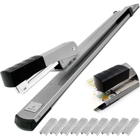 Grapadora de brazo largo ZVD con capacidad para 25 hojas, ideal para encuadernar documentos (1/4)
