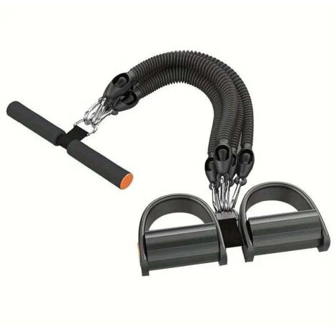 Pedalera deportiva multifuncional para fitness en casa, banda de resistencia accionada con el pie y cuerda de tensión de 4 tubos para entrenamiento abdominal, cintura, brazos, piernas, etc.