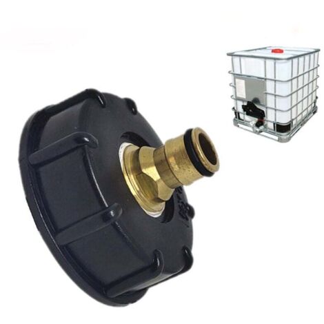 Conexión para depósito de agua S60X6 - Boquilla de riego para jardín (Anillo plano - Niple de latón de 6 puntas) (1/3)