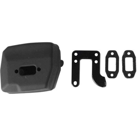Silenciador de escape con placa de montaje para motosierras Husqvarna 61, 66, 162, 266, 268 y 272 (números de pieza: 503476901 y 503406402).