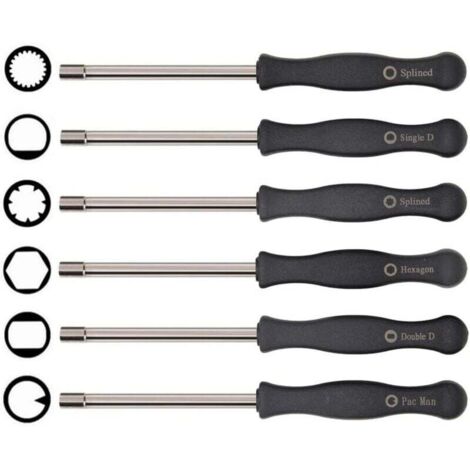 Juego de destornilladores para carburador, herramienta de ajuste de 6 piezas compatible con motosierras Husqvarna 125, 135, 136, 137, 141, 141, 235, 235e, 236, 236e, 240, 240e, 435, 435e y 440e McCull (1/4)