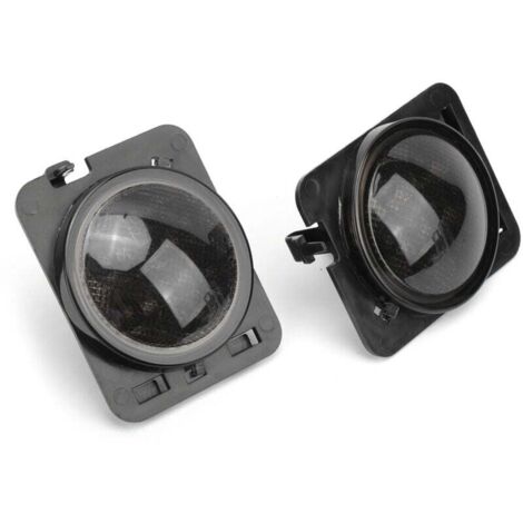 Luz de posición lateral LED de 12 V CC con lente ahumada de repuesto, para Jeep Wrangler JK JKU 2007-2018 (1/4)