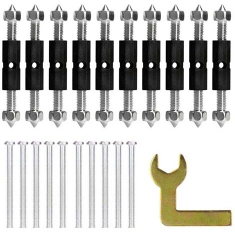 Kit de varilla de soporte de tornillo de casete tipo 86, casete de reparación de caja de conexiones de caja de montaje, para caja de interruptores montada en la pared, con una llave