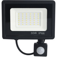 Foco LED infrarrojo para exteriores, 30 W, con detección de movimiento