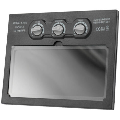ZVD – Masque de soudage à assombrissement automatique solaire – Protection UV/IR DIN 15 – Temps de commutation 1/10000s – Zone de visualisation 92,5x42,5mm