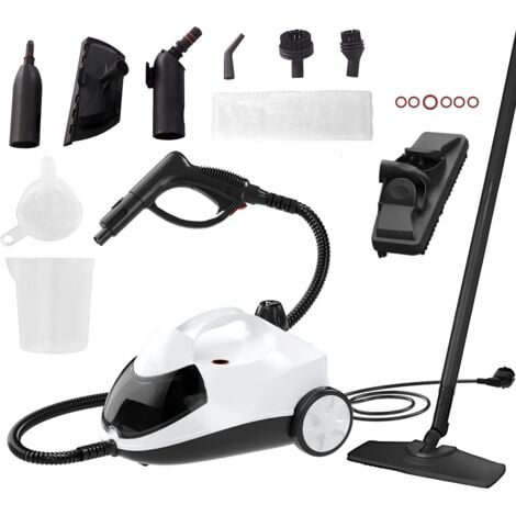 Nettoyeur Vapeur, Pression Vapeur : 4,5 Bar, Temps Préchauffage : 7 Min, Puissance : 2000W, Surface : 80m², Réservoir : 2l, Set De Nettoyage De Sol & Buses, 13 Accessoires Polyvalents