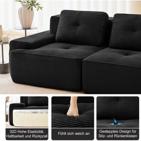 Sofa Boneless 4 Sitzer U Sofa F r Wohnzimmer Modulares Corduroy Cloud Sofa sofa-boneless-4-sitzer-u-sofa-f-r-wohnzimmer-modulares-corduroy-cloud-sofa