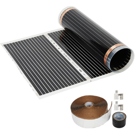 Wolketon Heizfolie Heizstrahler Fußbodenheizung Infrarot Deckenheizung Elektrische Flächenheizung 200x50cm 220W/m²