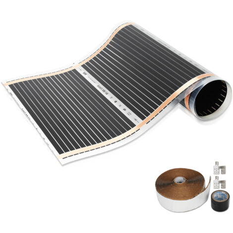 Wolketon Heizfolie Heizstrahler Elektrische Fußbodenheizung 200x50CM Infrarot Boden Heizung Laminat Schwimmend 220W/m²