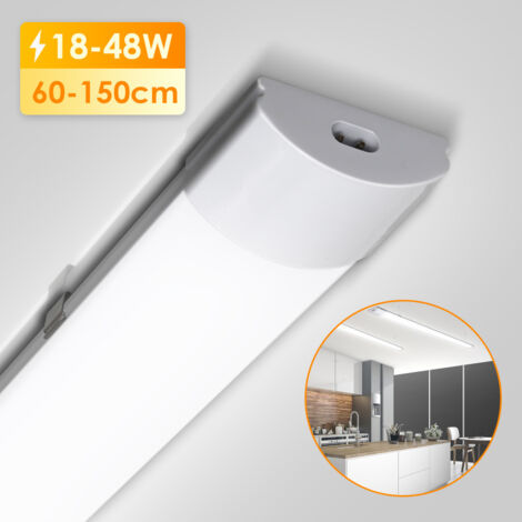 SWANEW LED Feuchtraumleuchte Feuchtraumlampe Neutralweiß 150 cm Werkstatt IP65