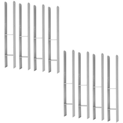 SWANEW Pfostenanker H-Anker H-Pfostenanker Pfostenträger Pfostenhalter 91mm 8 Stück