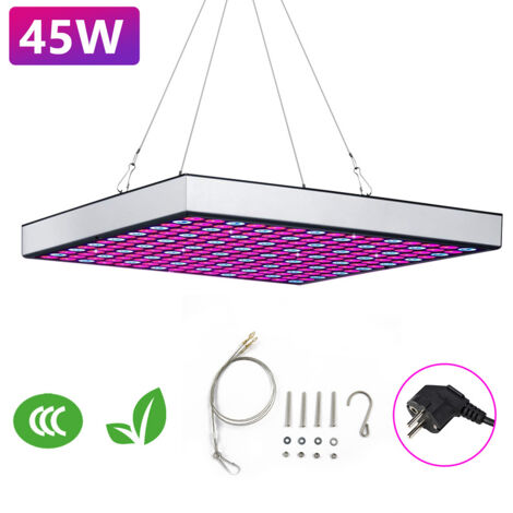 SWANEW Pflanzenlampe 45W LED Grow Light Pflanzenlicht 225 LEDs Rot Blau Licht Grow Lampe Vollspektrum Pflanzenleuchte für Zimmerpflanzen und Blumen Garten- & Gewächshaus-Zubehör