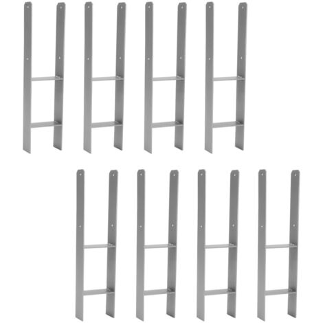 SWANEW Pfostenanker H-Anker H-Pfostenanker Pfostenträger Pfostenhalter 81mm 8 Stück