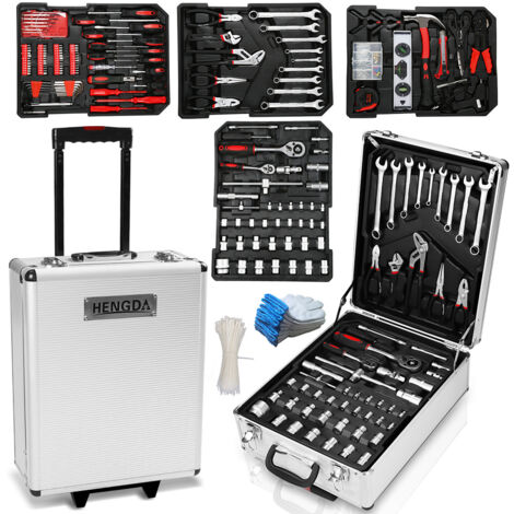 SWANEW Werkzeugkoffer 1031 tlg. Wergzeug Set Satz Kombizange Rollkoffer Toolbox-Sets